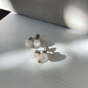 Vintage Coro Signed - Pool of Light - Screw Back Earrings